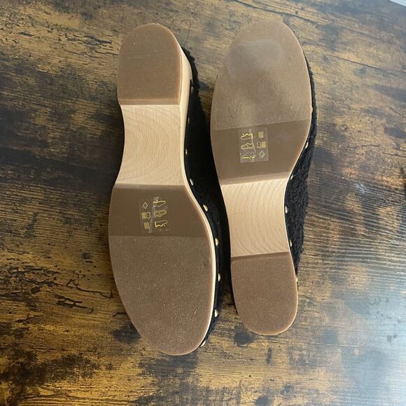 J. Crew Factory Black Textured Clogs with Gold Studs - Picture 7 of 10